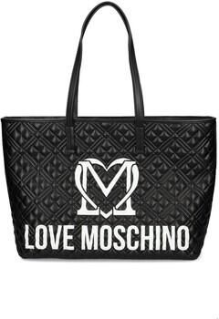 Love Moschino Multicolor Logo Tote Tas met Rits Black Dames - Foto 4