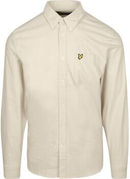 Lyle And Scott Overhemd Lange Mouw Lyle Scott Shirt Plain Oxford Ecru
