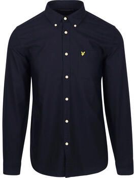 Lyle And Scott Overhemd Lange Mouw Lyle Scott Shirt Plain Oxford Navy - Foto 5