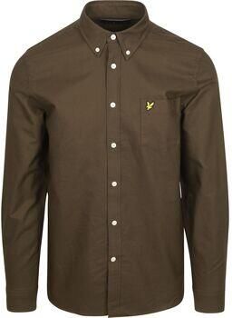 Lyle And Scott Overhemd Lange Mouw Lyle Scott Shirt Plain Oxford Olive
