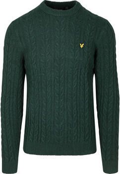 Lyle And Scott Sweater Lyle Scott Cable Pullover Donkergroen