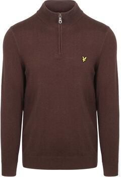 Lyle And Scott Sweater Lyle Scott Half Zip Pullover Merinowol Espresso