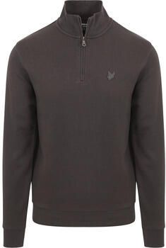 Lyle And Scott Sweater Lyle Scott Half Zip Pullover Tonal Antraciet