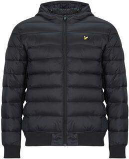Lyle & Scott Gewatteerde jas met capuchon en logo borduursel Black Heren