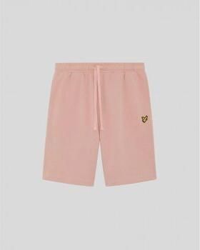 Lyle & Scott Korte Broek Lyle & Scott ML414VOGT PLAIN SWEATSHORT-Y120 PINK GRAPEFRUIT
