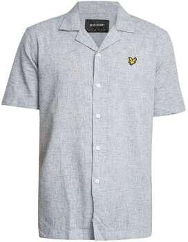 Lyle & Scott Overhemd Korte Mouw Lyle & Scott Linnenmix Oxford Revere-overhemd met korte mouwen - Foto 6