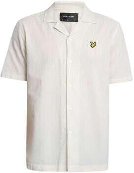 Lyle & Scott Overhemd Korte Mouw Lyle & Scott Linnenmix Oxford Revere-overhemd met korte mouwen