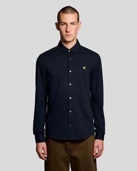 Lyle & Scott Overhemd Lange Mouw Lyle & Scott LW2407V-Z271 DARK NAVY
