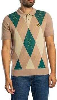 Lyle & Scott Polo Shirt Korte Mouw Lyle & Scott Argyle gebreide poloshirt