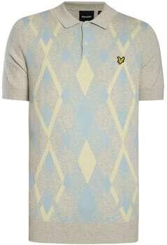 Lyle & Scott Polo Shirt Korte Mouw Lyle & Scott Katoenen poloshirt met argyle-patroon gebreid