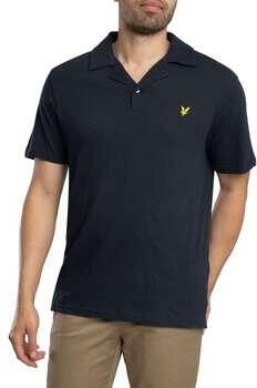 Lyle & Scott Polo Shirt Korte Mouw Lyle & Scott Linnen poloshirt met reverskraag