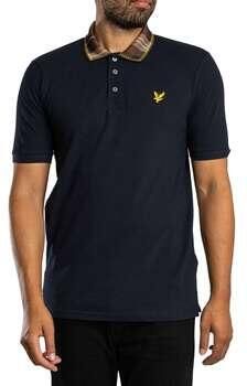 Lyle & Scott Polo Shirt Korte Mouw Lyle & Scott Polo shirt met tartan kraag