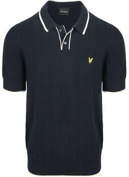Lyle & Scott Polo Shirt Korte Mouw Lyle & Scott Poloshirt Knitted Tipped Dark Navy
