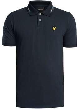 Lyle & Scott Polo Shirt Korte Mouw Lyle & Scott Poloshirt met gestreept uiteinde