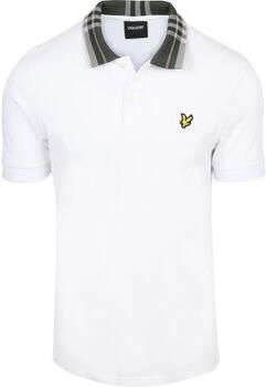 Lyle & Scott Polo Shirt Korte Mouw Lyle & Scott Poloshirt Tartan Collar White