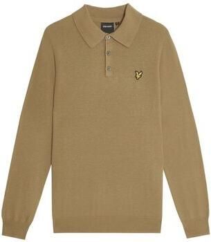 Lyle & Scott Polo Shirt Lange Mouw Lyle & Scott KN2113V COTTON MERINOS POLO-X851 TIGERS EYES
