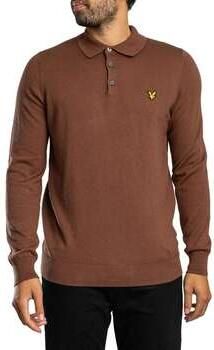 Lyle & Scott Polo Shirt Lange Mouw Lyle & Scott Polo shirt met lange mouwen van katoen-merino gebreide stof - Foto 2