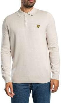 Lyle & Scott Polo Shirt Lange Mouw Lyle & Scott Polo shirt met lange mouwen van katoen-merino gebreide stof