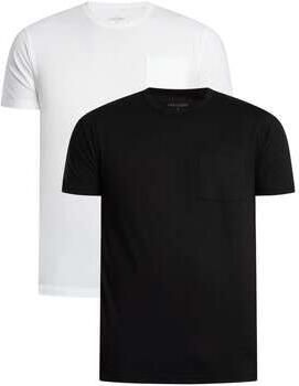 Lyle & Scott Pyjama's nachthemden Lyle & Scott Basic 2-pack T-shirt met zakje