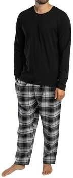 Lyle & Scott Pyjama's nachthemden Lyle & Scott Gene Check lange pyjamaset