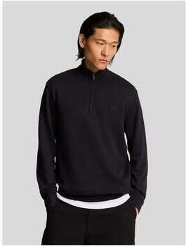 Lyle & Scott Middenlagen Superfijne Quarter Zip Sweatshirt Black Heren - Foto 6