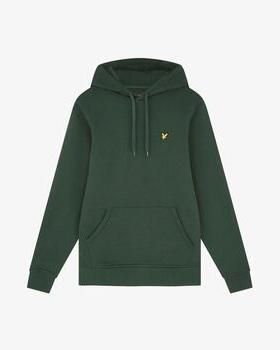 Lyle & Scott Sweater Lyle & Scott ML1139V BRUSHED BACK HOODIE-W486 DARK GREEN