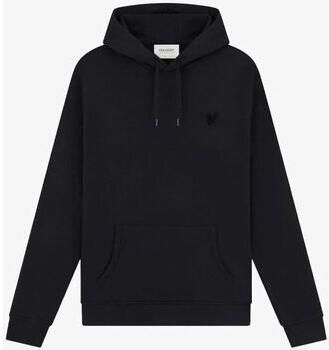 Lyle & Scott Sweater Lyle & Scott ML416TON TONAL PULLOVER HOODIE-Z86. BLACK