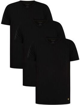 Lyle & Scott T-shirt Korte Mouw Lyle & Scott Set van 3 basic lounge T-shirts met V-hals