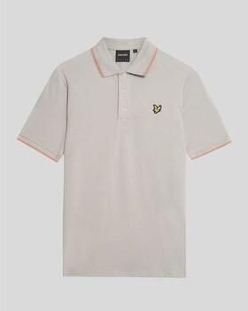 Lyle & Scott T-shirt Lyle & Scott SP1524VOG TIPPED POLO-X734 PALE GREY - Foto 3