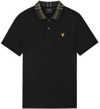 Lyle & Scott T-shirt Lyle & Scott Tartan Collar Polo Shirt Jet Black