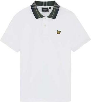 Lyle & Scott T-shirt Lyle & Scott Tartan Collar Polo Shirt White