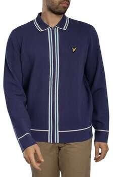 Lyle & Scott Trainingsjack Lyle & Scott Gebreid overshirt met ritssluiting en afgeronde randen