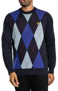 Lyle & Scott Trui Lyle & Scott Argyle gebreide ronde hals
