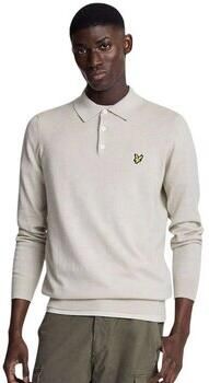 Lyle & Scott Polo Shirt Lange Mouw Lyle & Scott Katoenen Merino Gebreid Poloshirt Met Lange Mouwen - Foto 3