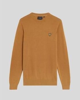 Lyle & Scott Trui Lyle & Scott KN2136V COTTON CREW-X571 PANEL BROWN