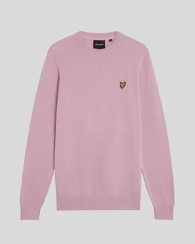 Lyle & Scott Trui Lyle & Scott KN2136V COTTON CREW-X574 PINK LIGHT