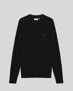 Lyle & Scott Trui Lyle & Scott KN2200V COTTON MERINO FULL ZIP-Z865 BLACK