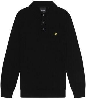 Lyle & Scott Trui Lyle & Scott KN2313V FOOTBALL COLLAR-Z865 JET BLACK