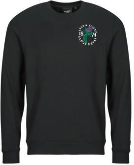 Lyle & Scott Middenlagen Distel Flora Bedrukte Crew Neck Sweatshirt Black Heren