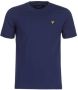 Lyle & Scott Plain T-shirt Donkerblauw Ts400Vog Blauw Heren - Thumbnail 3
