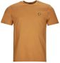 Lyle & Scott Lyle and Scott T-shirt Plain Okergeel Oranje Heren - Thumbnail 2