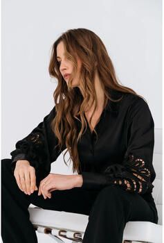 Maicazz Overhemd Lange Mouw Blouse Lilo WI24.20.303 Black