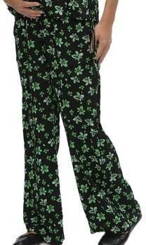 Mamalicious gebloemde loose fit broek MLELLINOR van polyester zwart groen XXL - Foto 5