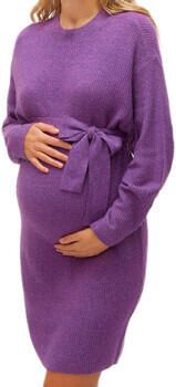 Mamalicious gebreide zwangerschapsjurk MLSVALA paars Dames Gerecycled dons (duurzaam) Ronde hals S - Foto 2