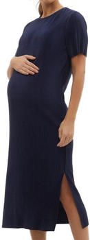 Mamalicious zwangerschapsjurk marineblauw Dames Polyester Ronde hals Effen XXL - Foto 4