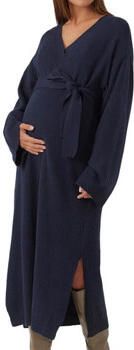 Mamalicious gebreide zwangerschapsjurk MLANNIE van gerecycled polyester donkerblauw XL - Foto 2