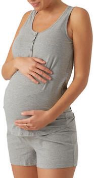 Mamalicious Zwangerschapspyjama met korte knoopsluiting model 'HELENE'