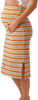 Mamalicious gestreepte zwangerschapsrok MLOHANA multi Dames Katoen Streep XL - Foto 2