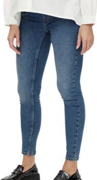 Mamalicious low waist skinny zwangerschaps jegging MLAMY medium blue denim Jeans Blauw XL - Foto 5