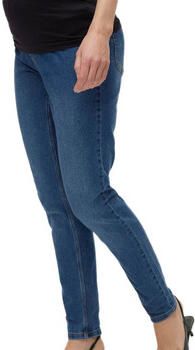 Mamalicious skinny zwangerschapsjeans MLECHO medium blue denim Blauw Dames Stretchdenim XL - Foto 4